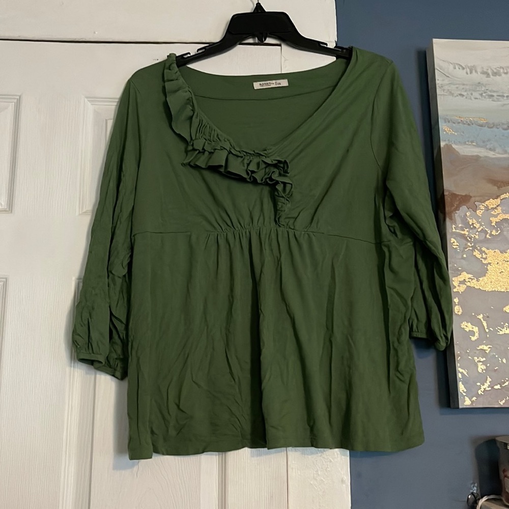 Sage Green Old Navy Plus Peplum Top